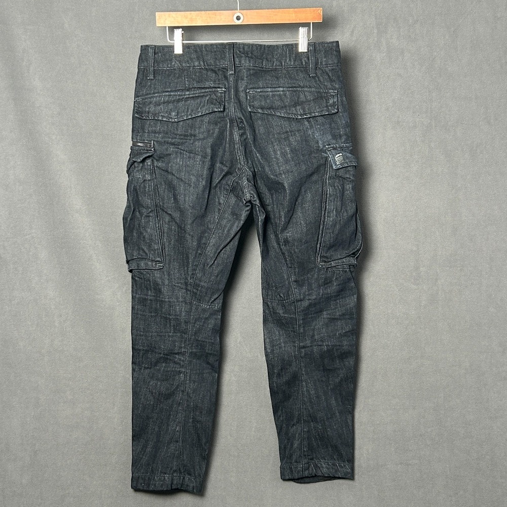 G-Star Raw Rovic Zip 3D Tapered Cargo Denim Pants Mens 32x30 Black NWT - Picture 2 of 6